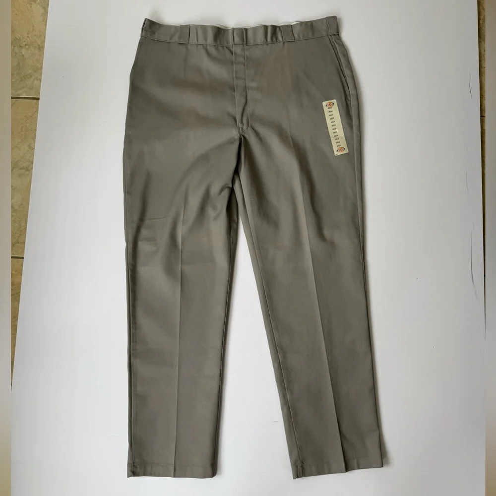 Dickies 874 Men's Work Gray Pants Durable Front Zipper Stain Release Size 44x 34 - Picture 7 of 13